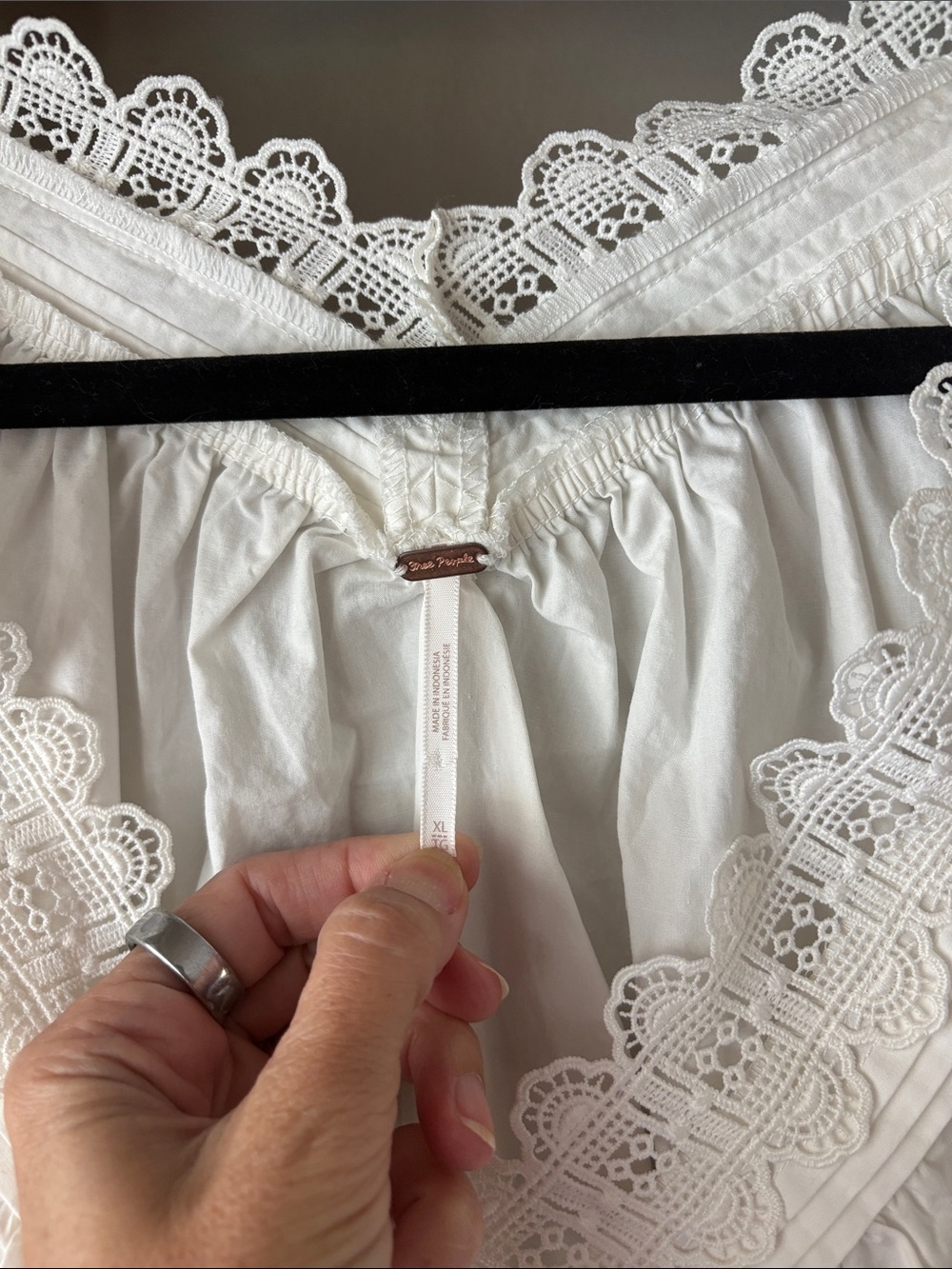 Free People Ivory Sundazed Mini Dress XL - Picture 5 of 9